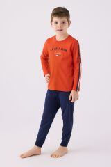 U.S. Polo Assn. 1911 Garson Erkek Çocuk Uzun Kol Manşetli Pijama Takım