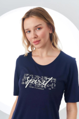 Pjs 24163 Kadın Desenli Pijama Takım