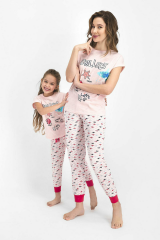 Roly Poly 2460 Kız Çocuk Garson Collect Somon Kısa Kol Pijama Takımı