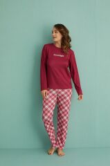 Gd Goldoremi 14102-12 Kadın Moonlight Termal Uzun Kollu Pijama Takım