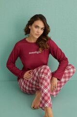 Gd Goldoremi 14102-12 Kadın Moonlight Termal Uzun Kollu Pijama Takım