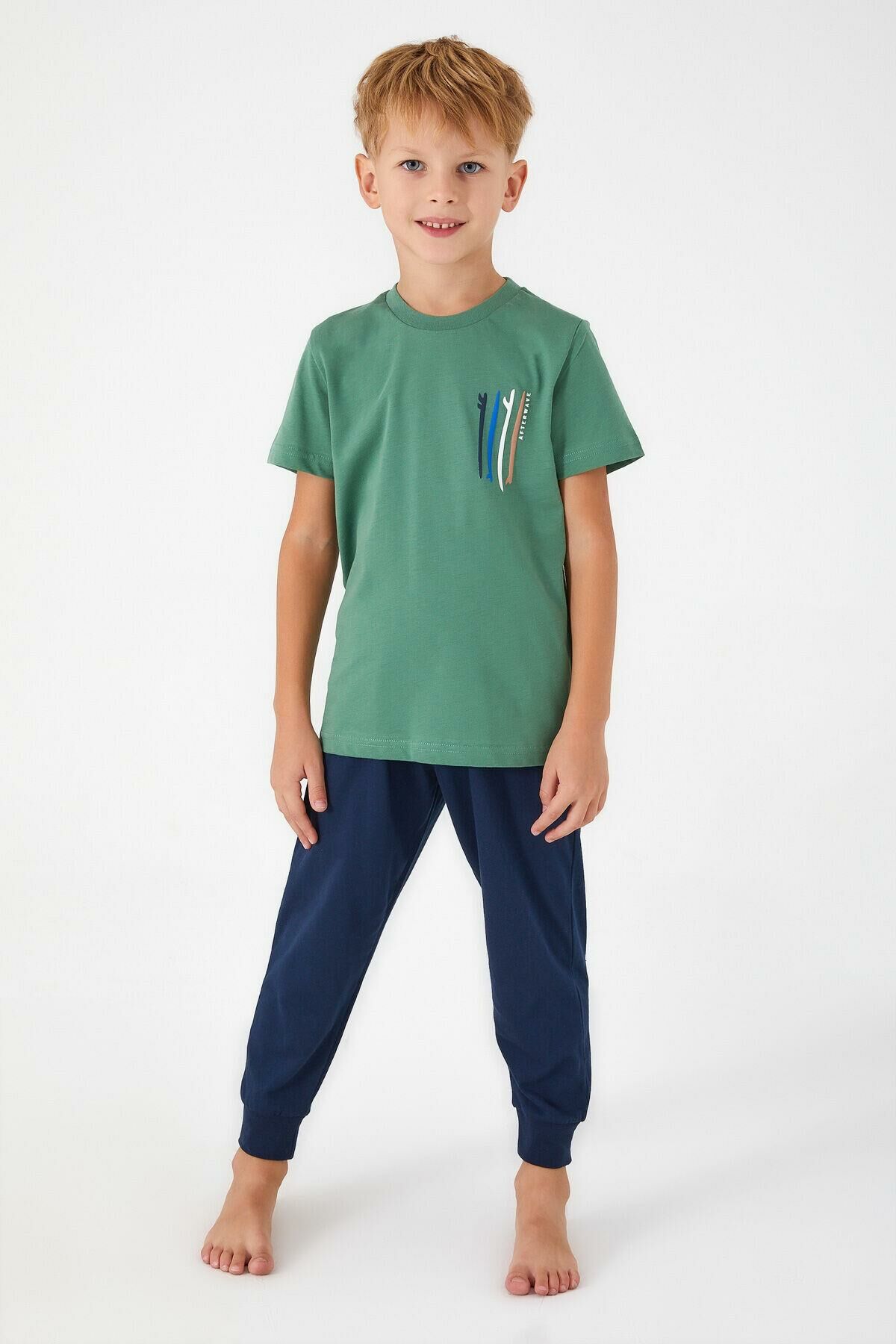 Roly Poly 3019 Afterwave Erkek Çocuk Kısa Kol Pijama Takım