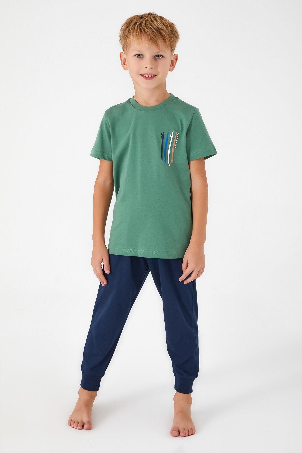 Roly Poly 3019 Afterwave Erkek Çocuk Kısa Kol Pijama Takım