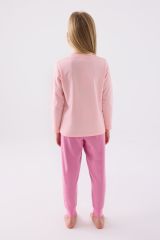 U.S. Polo Assn. 1984 Garson Kız Çocuk Pembe Uzun Kol Pijama Takım