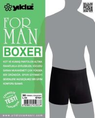 Yıldız 366 Siyah Formen Likralı Boxer