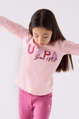 U.S. Polo Assn. 1970 Garson Since 1890 Kız Çocuk Pembe Uzun Kol Pijama Takım