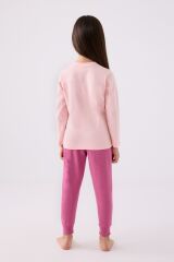 U.S. Polo Assn. 1970 Garson Since 1890 Kız Çocuk Pembe Uzun Kol Pijama Takım