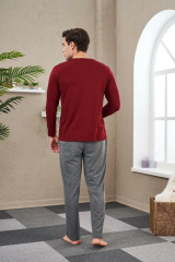 Pjs 23707 Erkek Bisiklet Yaka Pijama Takım