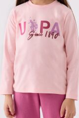 U.S. Polo Assn. 1970 Since 1890 Kız Çocuk Pembe Uzun Kol Pijama Takım