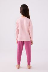 U.S. Polo Assn. 1970 Since 1890 Kız Çocuk Pembe Uzun Kol Pijama Takım