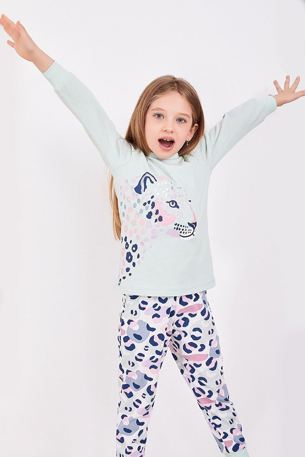 Roly Poly 2960 Garson Leopard Kız Çocuk Uzun Kol Pijama Takım