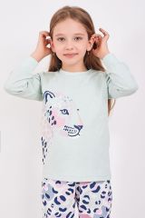 Roly Poly 2960 Garson Leopard Kız Çocuk Uzun Kol Pijama Takım