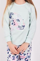 Roly Poly 2960 Garson Leopard Kız Çocuk Uzun Kol Pijama Takım