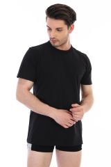 Çift Kaplan 947 Erkek Süprem T-Shirt Siyah