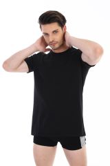 Çift Kaplan 947 Erkek Süprem T-Shirt Siyah