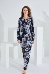 Etoile 98282 Kadın %100 Pamuk Uzun Kol Kadın Pijama Takımı