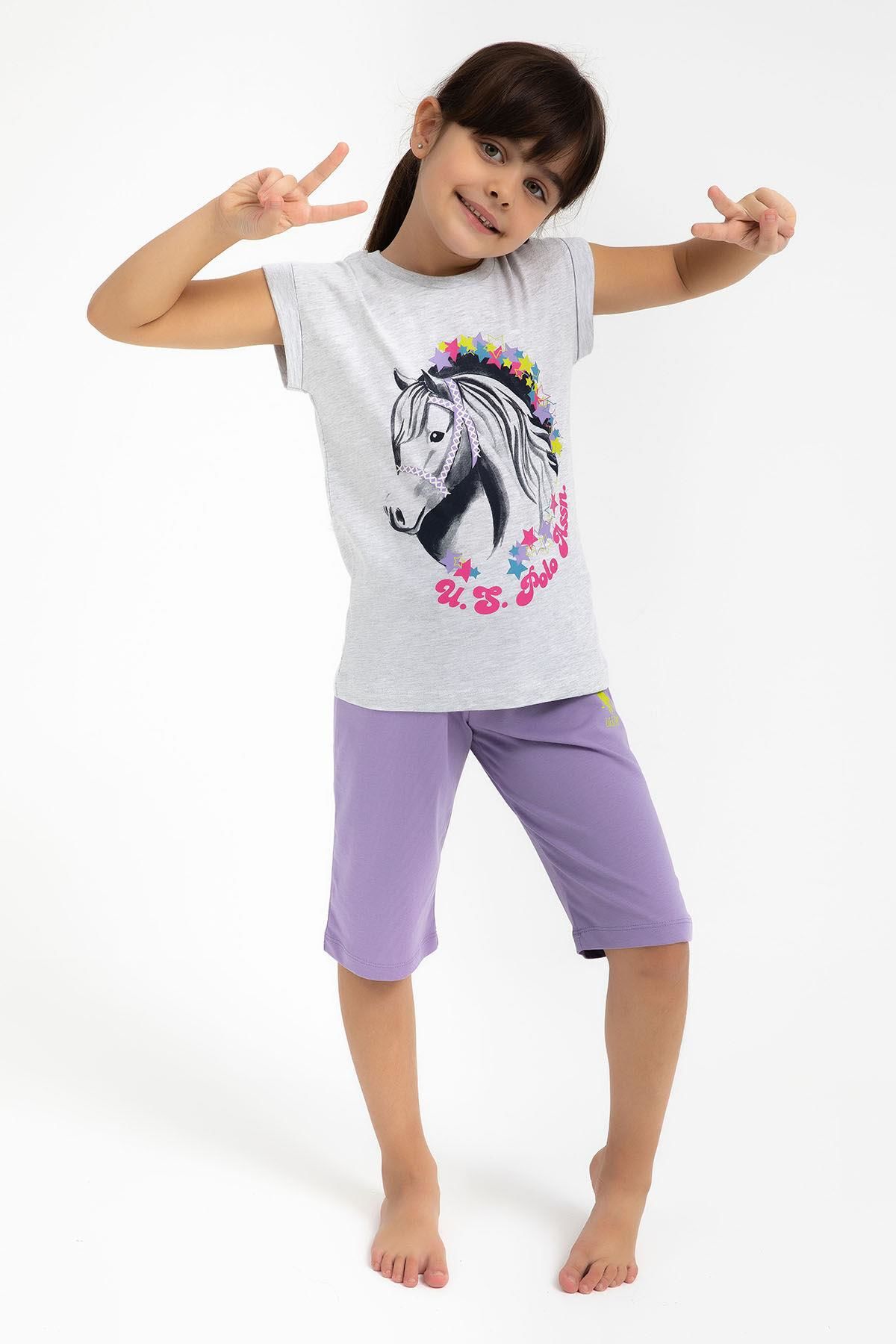 U.S. Polo Assn 1049 Stars Kız Çocuk Kapri Takım