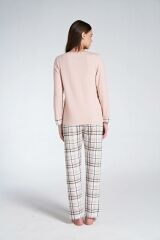 Gd Goldoremi 1732 Don't Quıt Kadın Ekoseli Uzun Kollu Pijama Takım