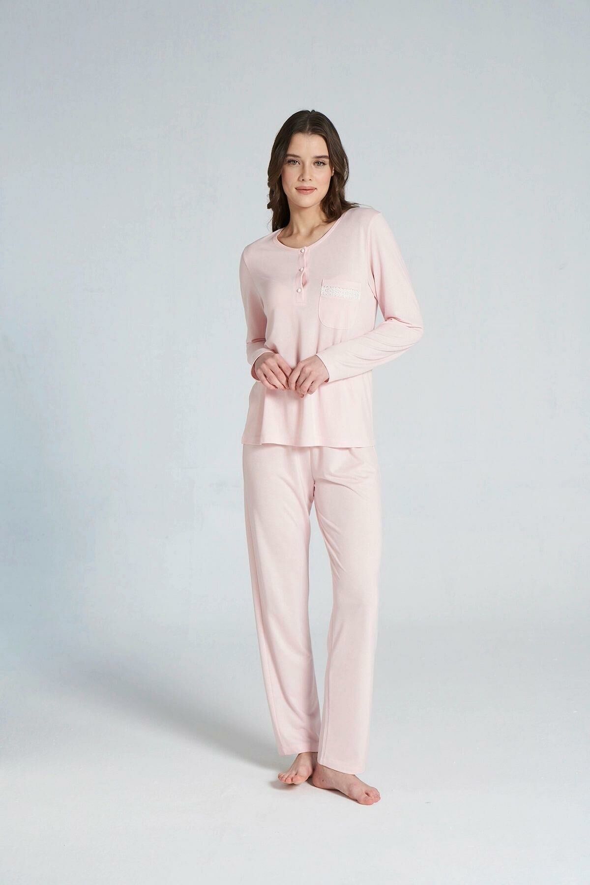 Gd Goldoremi 1703 Kadın Patlı Uzun Kollu Pijama Takım