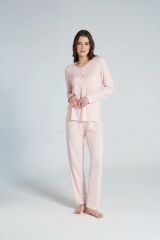 Gd Goldoremi 1703 Kadın Patlı Uzun Kollu Pijama Takım