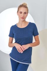 Pjs 24200 Kadın Puantiyeli Yarım Kollu Pijama Takım