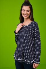 Pjs 23197 Kadın Patlı Uzun Kollu Pijama Takım