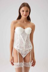 Pierre Cardin Lingerie Balenli Destekli Push Up Dolgulu Jartiyer - Büstiyer Takım