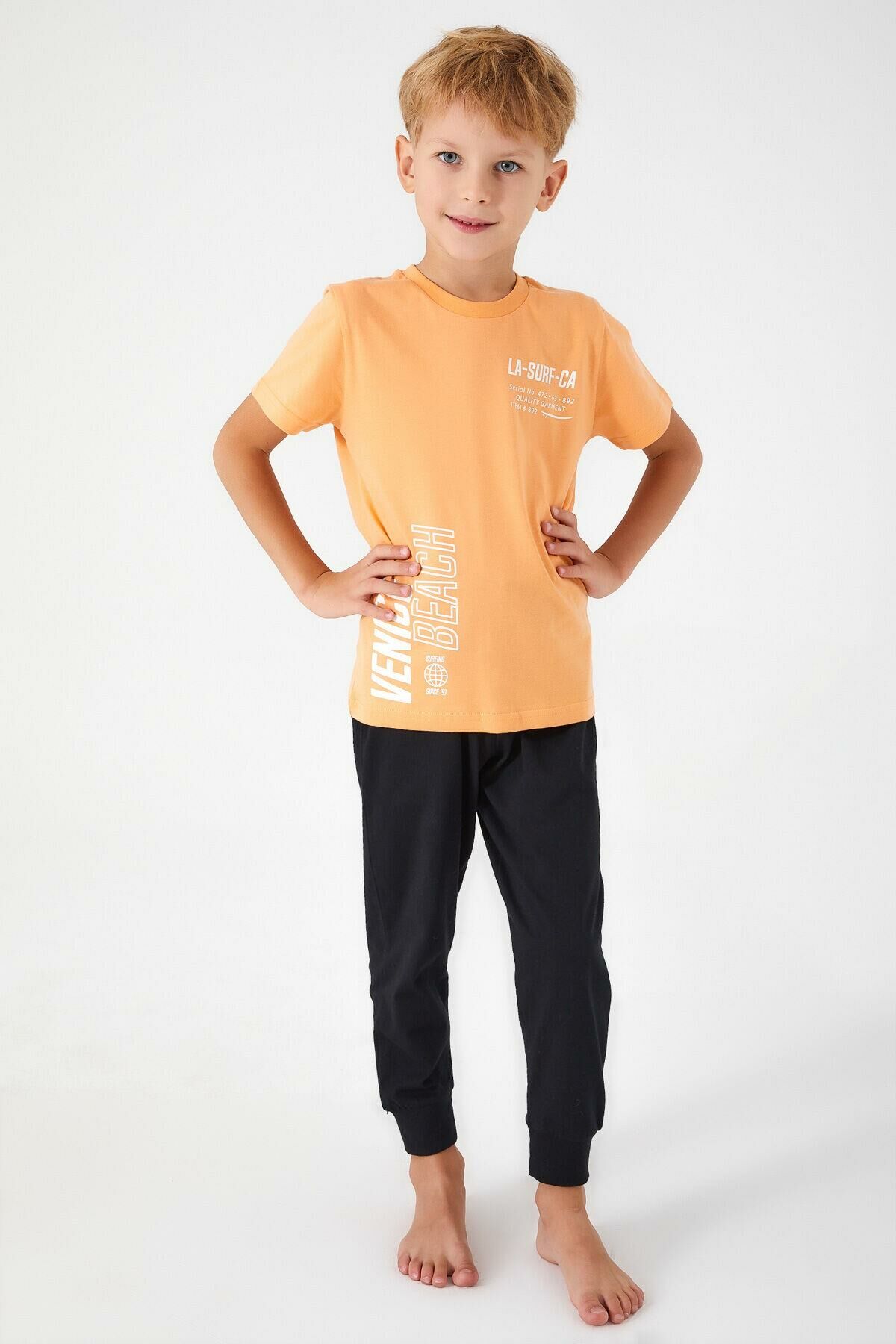 Roly Poly 3041 Venice Beach Erkek Çocuk Kısa Kol Pijama Takım