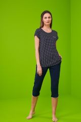Pjs 23195 Kadın Kapri Pijama Takımı