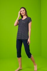 Pjs 23195 Kadın Kapri Pijama Takımı