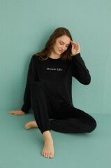 Gd Goldoremi 13164-10 Kadın Dream Life Kadife Pijama Takım