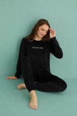 Gd Goldoremi 13164-10 Kadın Dream Life Kadife Pijama Takım