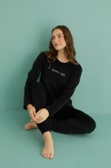 Gd Goldoremi 13164-10 Kadın Dream Life Kadife Pijama Takım