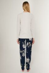 Pierre Cardin 8725 Flowering Kadın Uzun Kol Pijama Takım