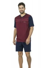 Pierre Cardin 5452 Erkek Pamuk Jakarlı 3'lü Pijama Takım
