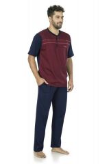 Pierre Cardin 5452 Erkek Pamuk Jakarlı 3'lü Pijama Takım