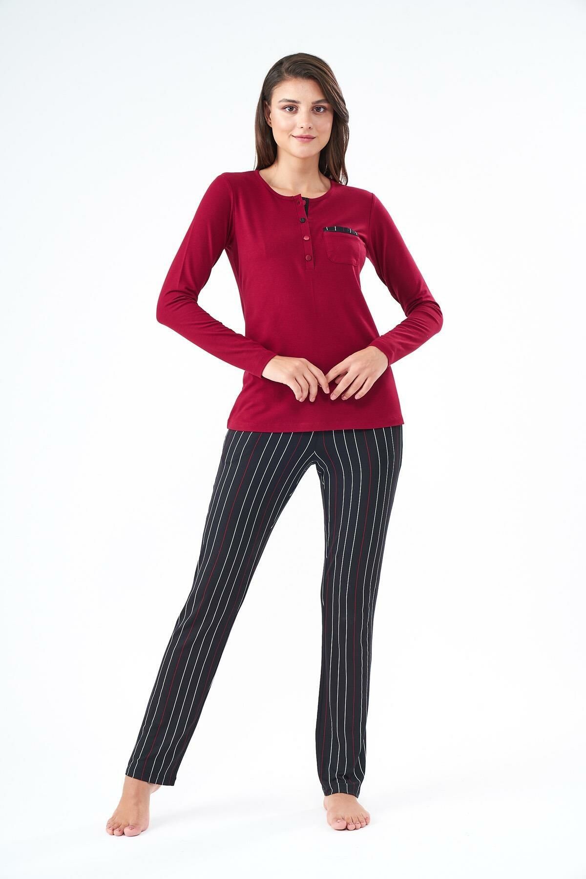 PJS 22408 Kadın Patlı Pijama Takım