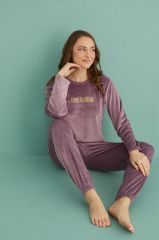 Gd Goldoremi 13164-21 Kadın Time To Shine Kadife Pijama Takım