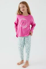 Roly Poly 3063 Garson Pomme Apple Kız Çocuk Uzun Kol Pijama Takım