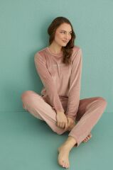 Gd Goldoremi 13166-8 Kadın Feel So Good Kadife Pijama Takım