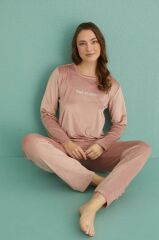 Gd Goldoremi 13166-8 Kadın Feel So Good Kadife Pijama Takım