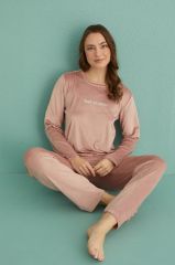 Gd Goldoremi 13166-8 Kadın Feel So Good Kadife Pijama Takım