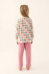Arnetta 2651 Garson Polar Krem Kız Çocuk Uzun Kol Pijama Takım