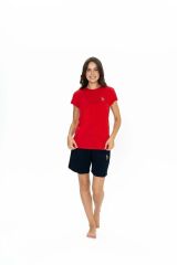 U.S. Polo Assn. 20000 Kadın Yuvarlak Yaka Şortlu Pijama Takım