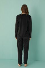 Gd Goldoremi 13166-17 Kadın Slient Night Kadife Uzun Kol Pijama Takım