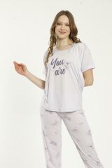 Estiva 22127 Kadın Kısa Kollu Viskon Pijama Takımı