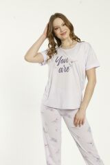 Estiva 22127 Kadın Kısa Kollu Viskon Pijama Takımı