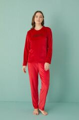 Gd Goldoremi 13312-6 Kadın Good Morning Beautiful Kadife Pijama Takım