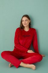 Gd Goldoremi 13312-6 Kadın Good Morning Beautiful Kadife Pijama Takım