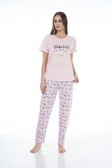 Estiva 22122 Kadın Kısa Kollu Viskon Pijama Takımı